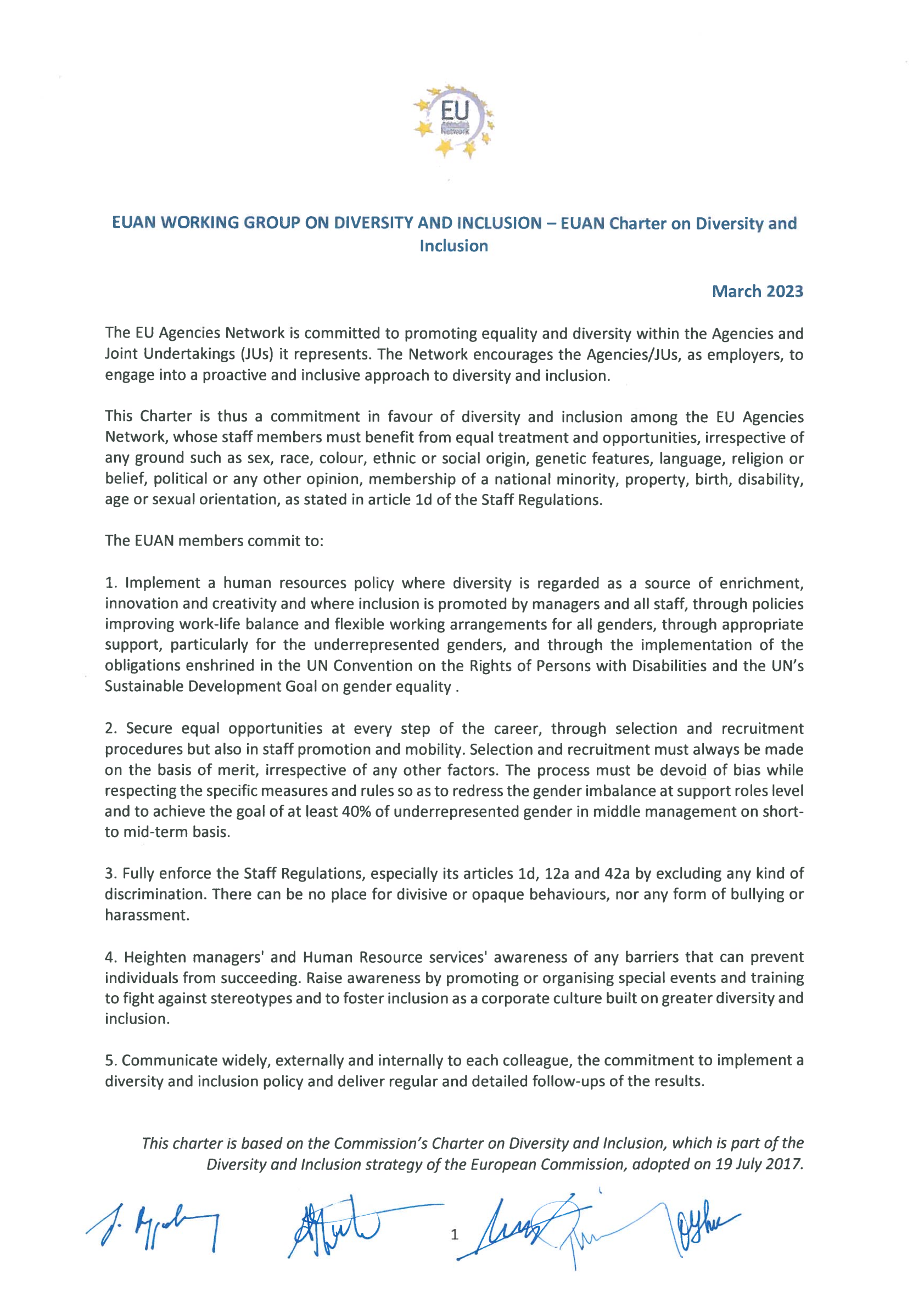 EUAN Diversity and Inclusion charter