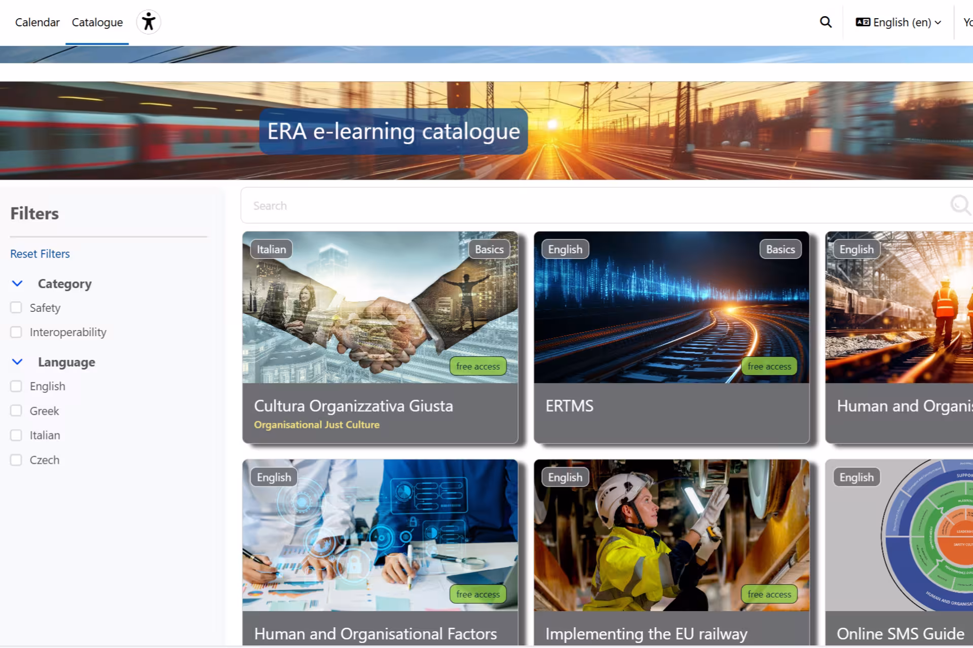 ERA Moodle catalog featured