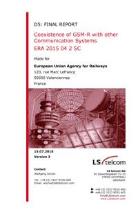 Coexistence of GSM-R with other Communication Systems
