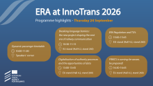 InnoTrans 2026 - Programme highlights 24 September © European Union Agency for Railways