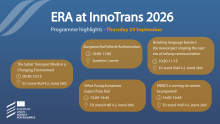 InnoTrans 2026 - Programme highlights 24 September © European Union Agency for Railways